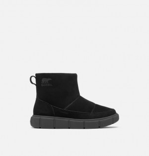 Buty Zimowe Damskie Sorel Explorer Iii Slip-on Waterproof Czarne | Polska-7601FGVXH