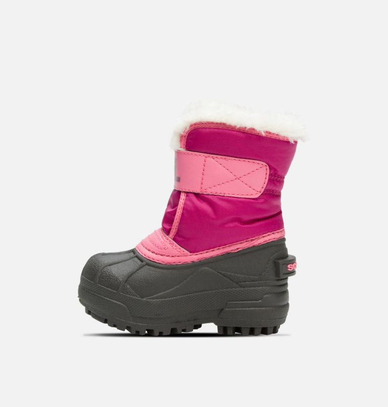 Buty Zimowe Dziecięce Sorel Snow Commander Różowe Czarne | Polska-8603IKPRF