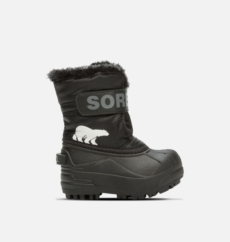 Buty Zimowe Dziecięce Sorel Snow Commander Czarne | Polska-1690WLIZH