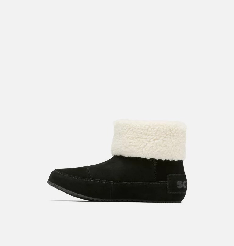 Kapcie Damskie Sorel Go - Stumptown Bootie Czarne | Polska-1253DERHZ